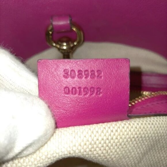 860545BR (S6) Gucci Tote Bag Pink Leather - Picture 8 of 9